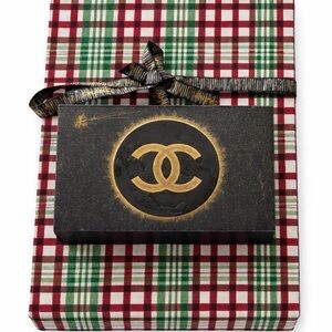 Limited Edition Chanel Black and Gold Logo Gift Box